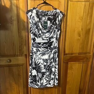 Ralph Lauren Black and White Sheath Mini Dress